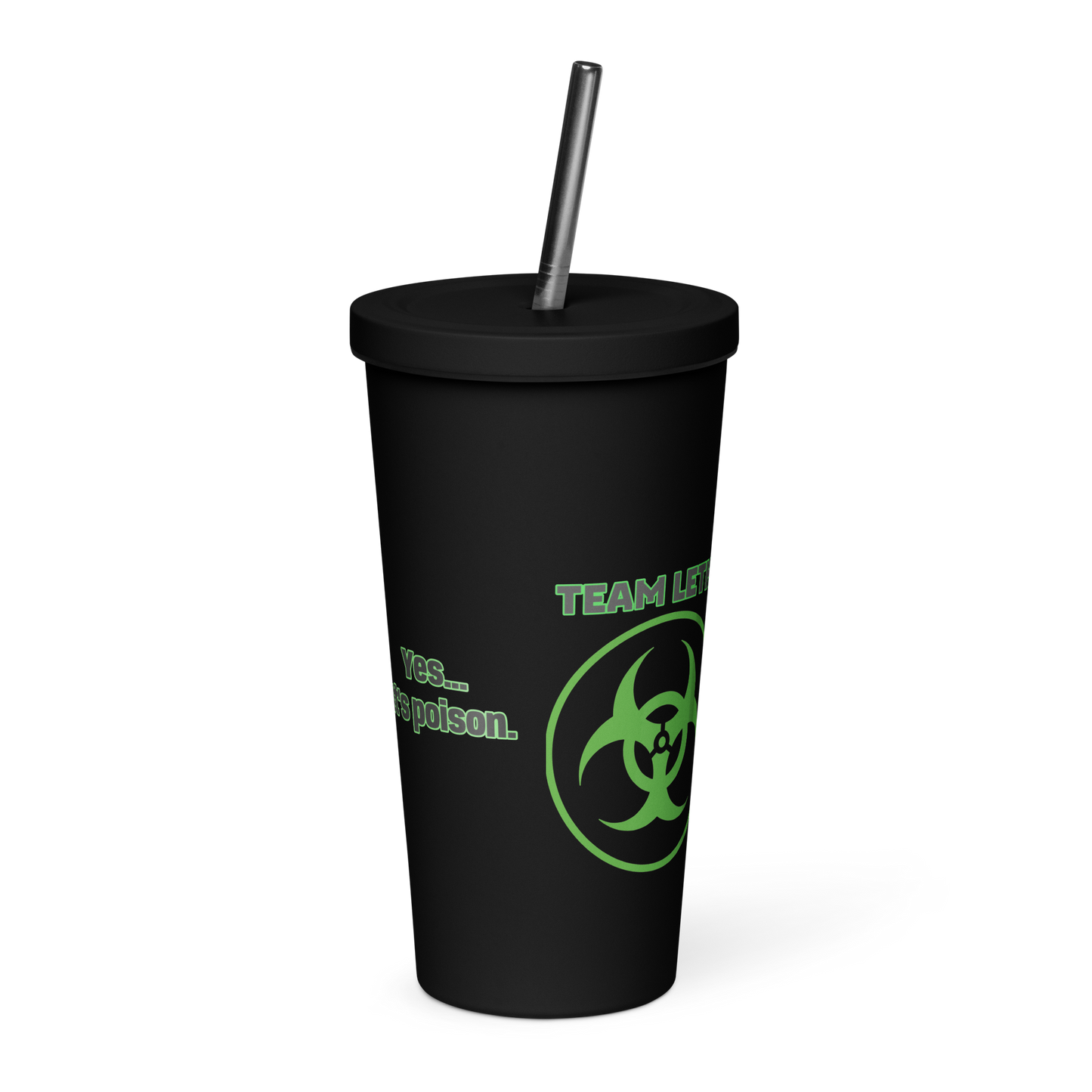 'Team Lethal' Original Secret Level Design Insulated tumbler with a straw