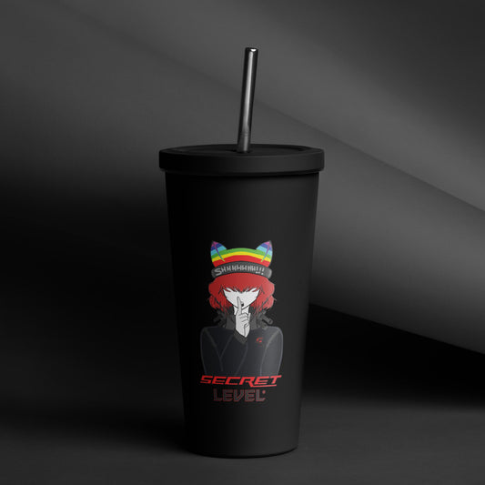 Secret Level SHHHHHH! Logo🌈 'Pride Design' 🌈Insulated tumbler with a straw