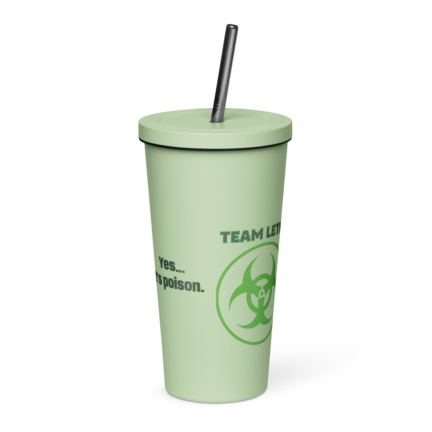 'Team Lethal' Original Secret Level Design Insulated tumbler with a straw