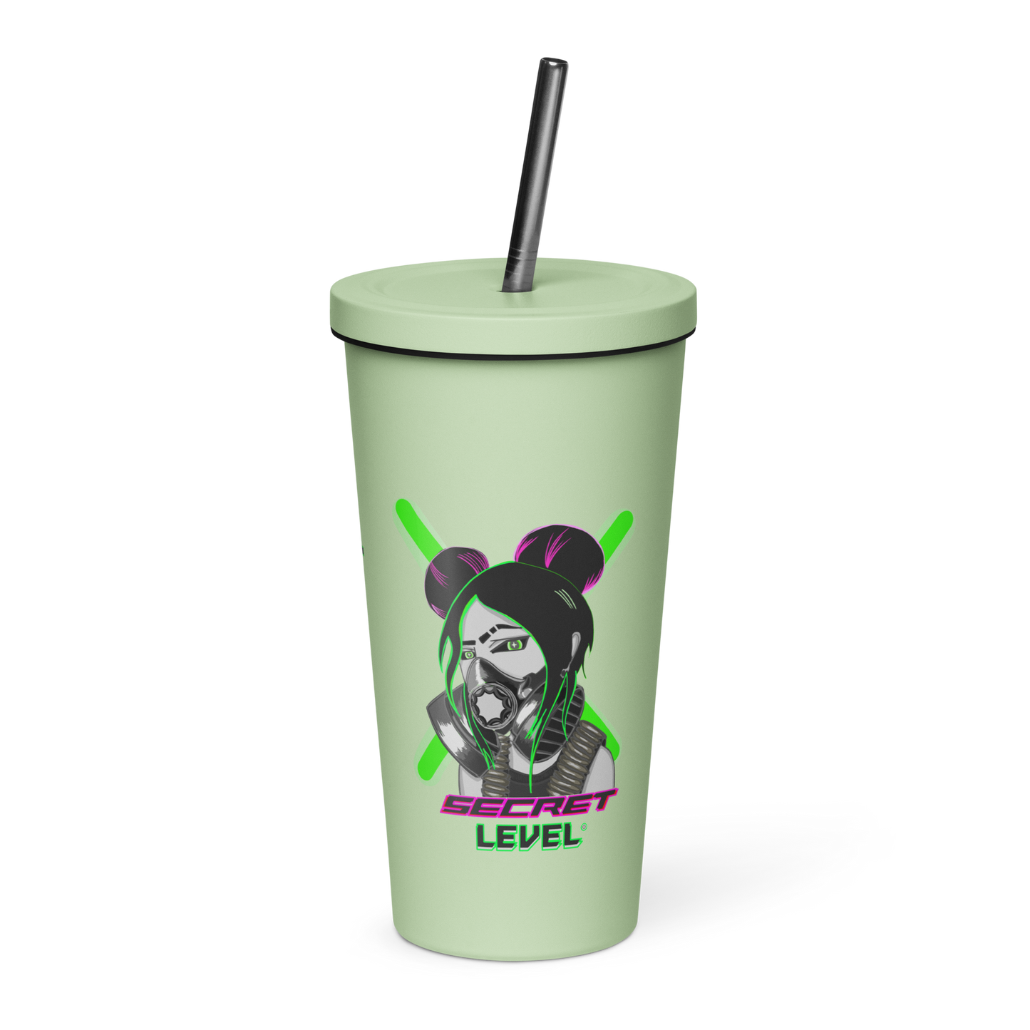 'Team Lethal' Original Secret Level Design Insulated tumbler with a straw