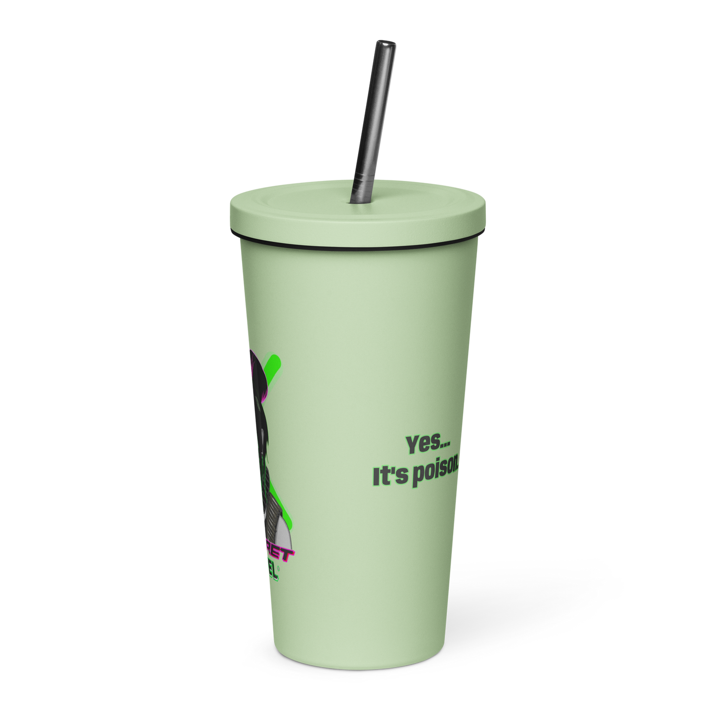 'Team Lethal' Original Secret Level Design Insulated tumbler with a straw