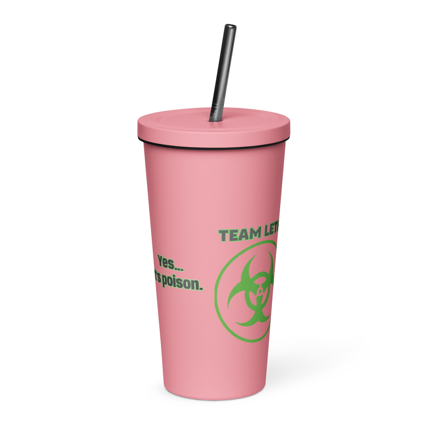 'Team Lethal' Original Secret Level Design Insulated tumbler with a straw