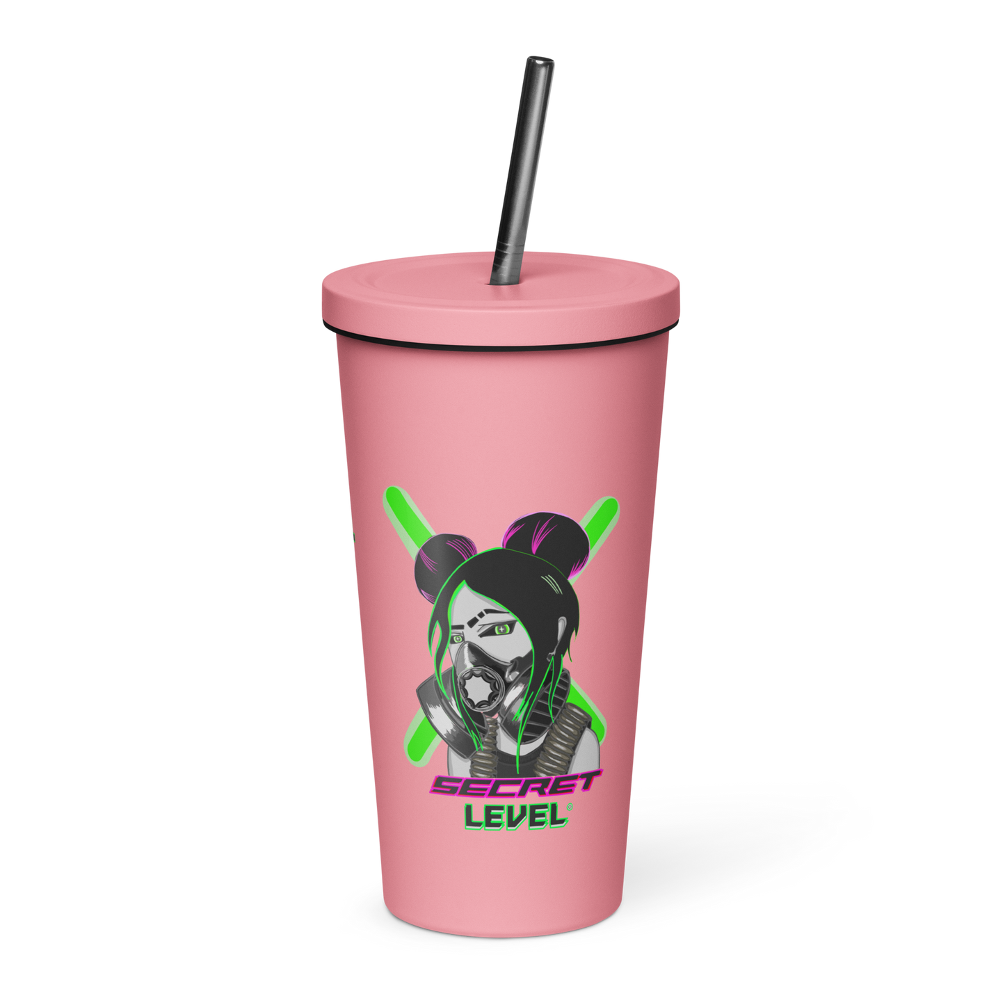 'Team Lethal' Original Secret Level Design Insulated tumbler with a straw