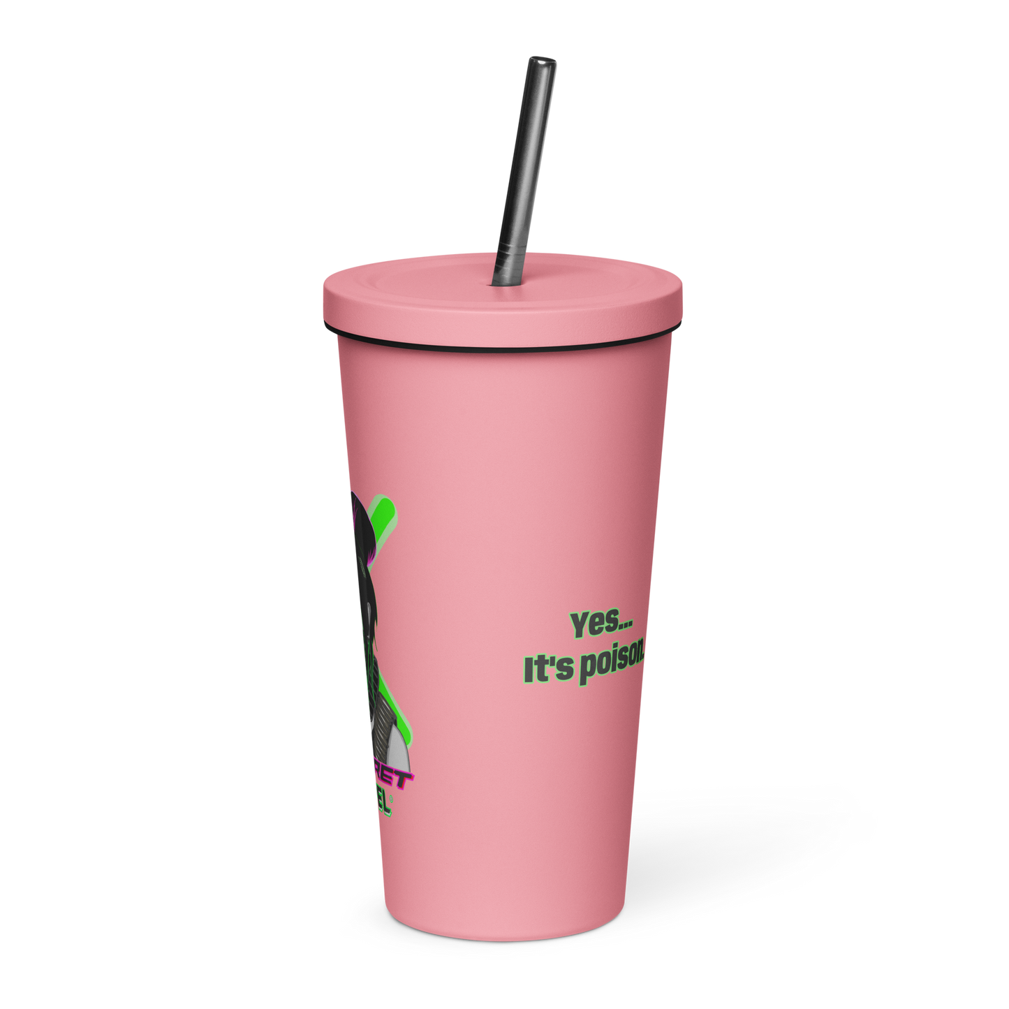 'Team Lethal' Original Secret Level Design Insulated tumbler with a straw